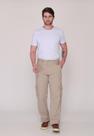 Calça Cargo Macaw Sarja 7888 Bege Escuro F075