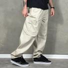 Calça Cargo Magic Jump Sarja Bege Original Skatista Larga -