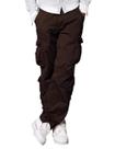 Calça Cargo Masculina Match Marrom Tamanho 36 Algodão Durável