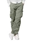 Calça Cargo Match Wild Verde Claro Ajuste Relaxado 2XL