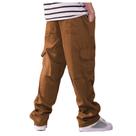 Calça Cargo Sarja, Moda Unissex, Skate E Casual 4 Bolsos CARAMELO
