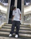 Calça cargo sarja skate preto (unisex)