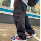 Calça cargo sarja skate preto (unissex)