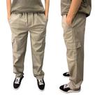 Calça cargo skatista unissex sarja 6 bolsos- mj Calça cargo skatista unissex sarja 6 bolsos- mj