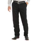 Calça casual Wrangler Flat Front, ajuste descontraído para homens, preta