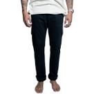 Calça Chino Cargo Em Sarja South to South Preta Super Estilo Calça Chino Cargo Em Sarja South to South Preta Super Estilo
