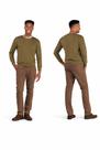 Calça Chino Masculina Slim Sarja Café Lee com Elastano