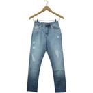 Calça Chopper Kendall C/Enfeites Azul Feminina