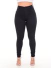 Calça clássica jeans feminina preta de estilo blogueira Calça clássica jeans feminina preta de estilo blogueira