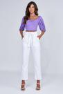 Calça Clochard Jeans Lado Avesso Branco