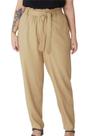 Calça Clochard Malwee 1000131506 Feminina Plus Size Com Cinto Viscolinho T. G1/G4