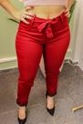 Calça Color com cinto e lycra