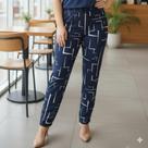 Calça Confortável de Malha com Elástico na Cintura - Zambri Moda Feminina