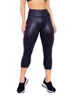 Calça Corsario Cirrê Brilho Molhado material sintético Cós Alto Conforto Total