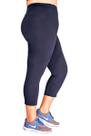 Calça Corsário Plus Size Wolfox Academia Ou Dia A Dia Cintura Alta Feminina