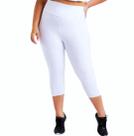 Calça Corsário Plus Zise Branca Grossa Cintura Alta
