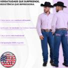 Calça Country Bordada Masculina Balao Algodao Grosso Bill Way