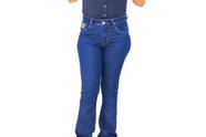 Calça country feminina flare jeans azul
