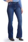 Calça Country Feminina Jeans Flare Pedraria Pink - Rodeo Farm