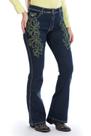 Calça Country Feminina Jeans Flare Pedraria Verde - Rodeo Farm Calça Country Feminina Jeans Flare Pedraria Verde - Rodeo Farm