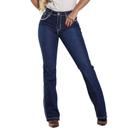 Calça Country Feminina Jeans Flare Premium Destroyed Bordado no Bolso - Rodeo Farm