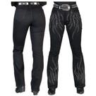 Calça Country Feminina Radade Original Preta Com Brilho Bordada Boiadeira - Ref. 000387