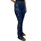 Calca Country Feminina Strass Cos Alto West Country