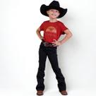 Calca Country Infantil Feminina Com Brilho Preta Bill Way