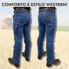 Calça Country Jeans Masculina Carpinteira Race Bull Delavê Cowboy Sertanejo