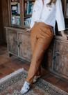Calça Couro Whisky