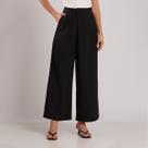Calça Crepe Cós Transpassado Preto Miss Joy 8476 Feminino Cor:PretoTamanho:40