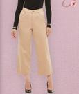 Calça cropped ampla Luiza cor nude tamanho 38