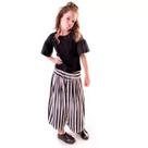 Calça Cropped Viscose "Listras"