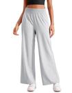 Calça CRZ YOGA Cintura Alta Pantalona 76 cm Cinza Platina XL