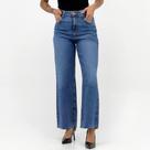 Calça Damyller Jeans Wide Leg Feminina Calça Damyller Jeans Wide Leg Feminina