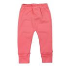 Calça de bebê pé reversível suedine básico salmão