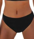 Calça de biquíni CUPSHE Mid Rise Full Coverage Swimsuit GG Black