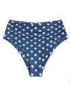 Calça de biquíni ZAFUL de cintura alta franzida para controle de barriga azul