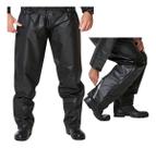 Calça De Chuva Motoqueiro Impermeável Pvc Proteção Masculina