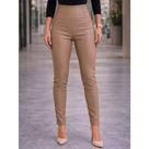 Calça de couro de alta cintura, elegante e confortável