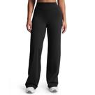 Calça de ioga Aoxjox Velura Straight Leg Feminina Preta pequena