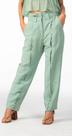 Calça de Linho Feminina Azul Cargo Calça de Linho Feminina Azul Cargo