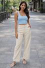 Calça De Linho Feminina Wide Leg