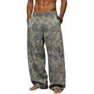 Calça de moletom BRLETNNR Camouflage Camo Baggy para homens