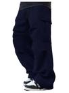 Calça de moletom cargo GORGLITTER para homens azul escuro tamanho XXL Calça de moletom cargo GORGLITTER para homens azul escuro tamanho XXL