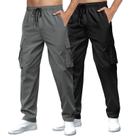 Calça de moletom cargo Mancozy Tactical Loose Fit para homens, pacote com 2 Calça de moletom cargo Mancozy Tactical Loose Fit para homens, pacote com 2