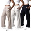 Calça de moletom Common Stitch, pacote com 3 mulheres, lã, perna larga