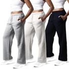 Calça de moletom Common Stitch, pacote com 3 mulheres, lã, perna larga