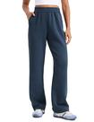 Calça de moletom CRZ YOGA SoftAura Wide Leg feminina, tinta, azul, pequena