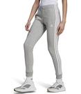 Calça de moletom feminina Adidas Essentials, 3 listras, lã, cinza